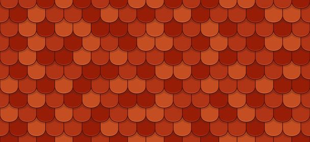 Red roof tiles - Vector, Image