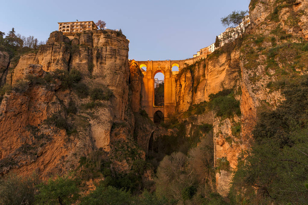 A Puente Nuevo-hídtól ronda, Andalúzia, Spanyolország - Fotó, kép