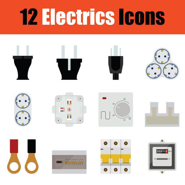 Conjunto de ícones elétricos
  - Vetor, Imagem
