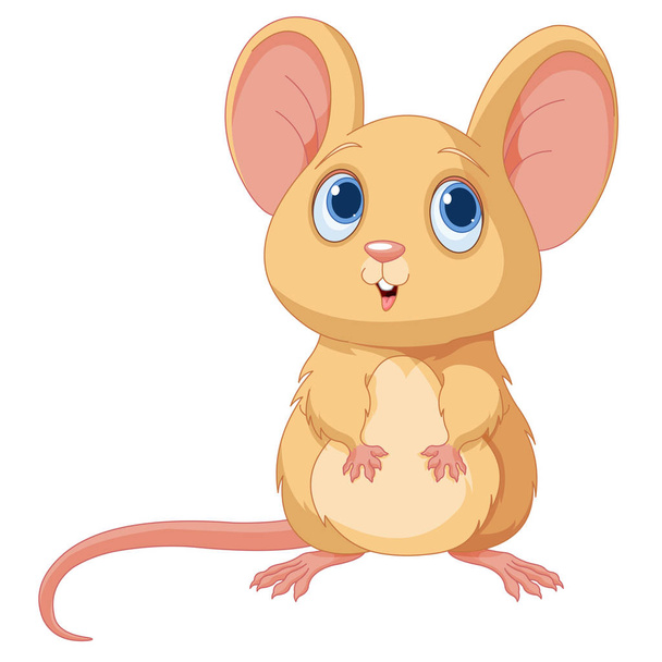 cute gray mouse - Vector, Image