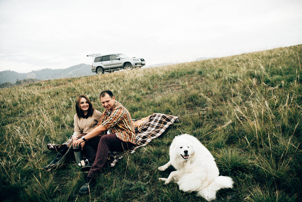 Happy family outdoors - Photo, Image