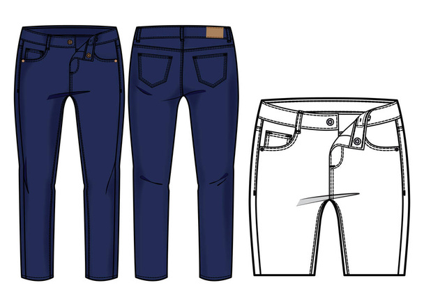 Dark blue pants - Vector, Image