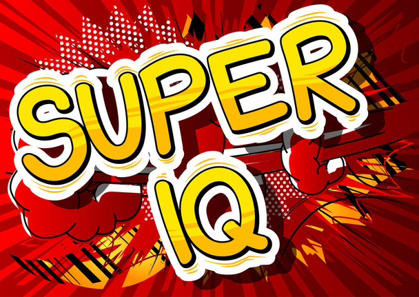 Super IQ - Comic book style phrase. - Vector, Image