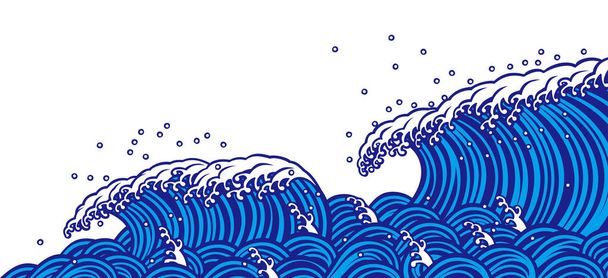 Blauwe Golf Sea Splash - Vector, afbeelding