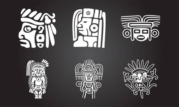 Índios americanos símbolos étnicos
 - Vetor, Imagem