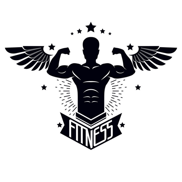 Siłownia i fitness logo - Wektor, obraz