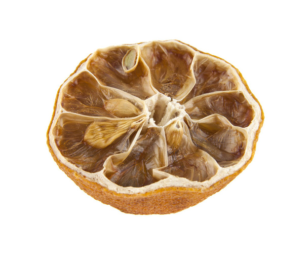 dried lemon on white background - Фото, зображення