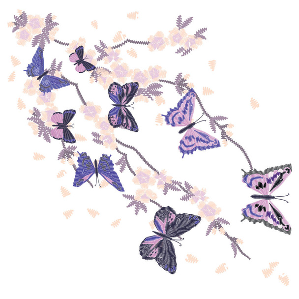 vlinders, vector illustratie - Vector, afbeelding