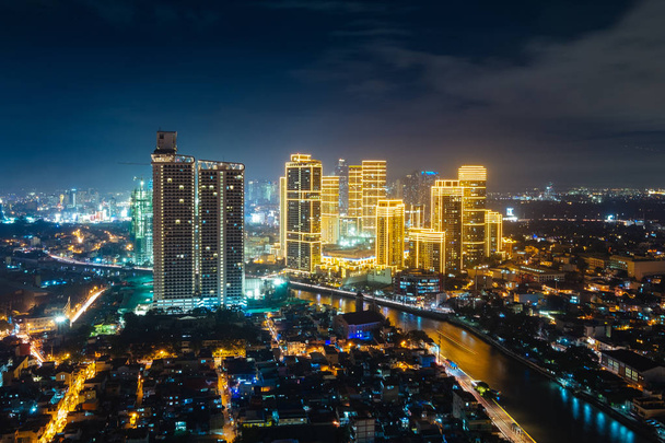 Маніла місто вночі - Фото, зображення