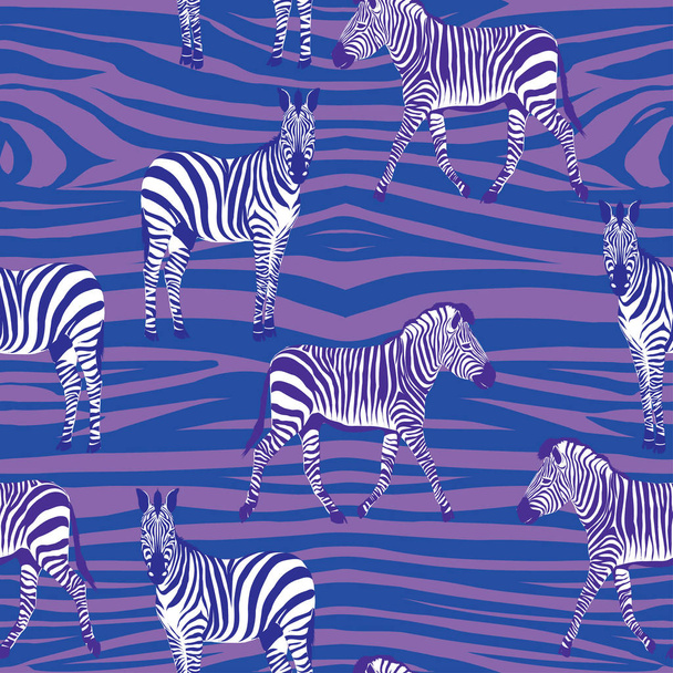 Zebra pattern, vector, illustration - Vektör, Görsel
