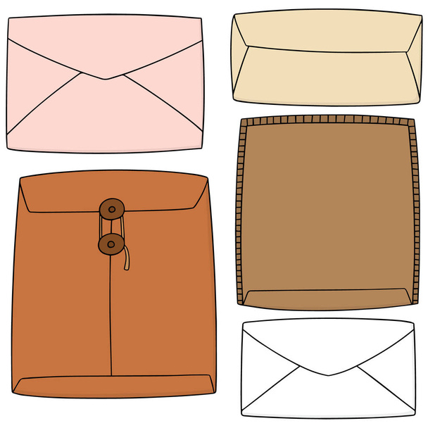 vector set of envelope - Διάνυσμα, εικόνα