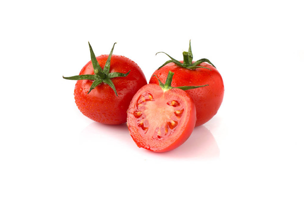 Tomato isolated on white. collection. With clipping path. - Zdjęcie, obraz