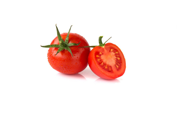 Tomato isolated on white. collection. With clipping path. - Photo, Image