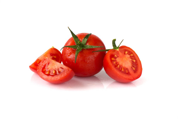 Tomato isolated on white. collection. With clipping path. - Valokuva, kuva