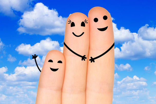 Щасливі пальці сім'ї
 - Фото, зображення