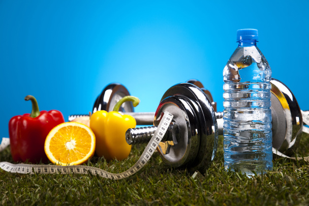 fitness strava, vitamíny a zelené trávy - Fotografie, Obrázek