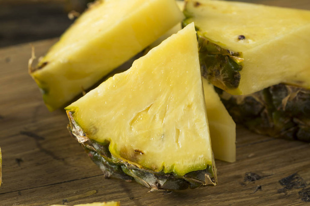 Raw Yellow Organic Hawaiian Pineapple - Photo, image