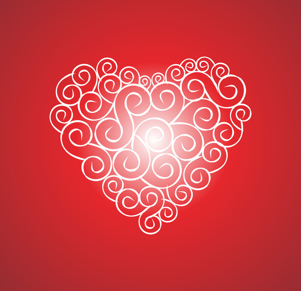 Love heart, vector - Διάνυσμα, εικόνα