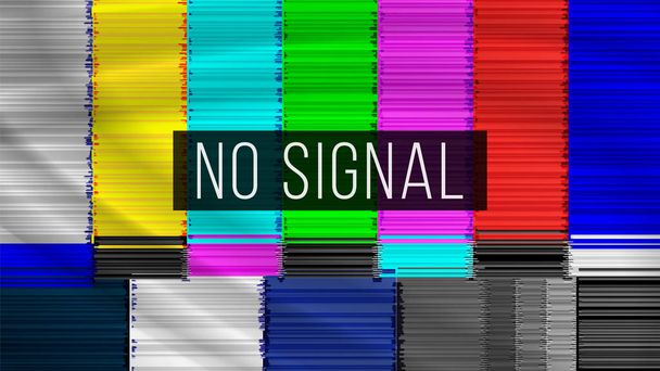 No Signal TV. Descendant Network. Rainbow Bars. Vector Abstract Background - Vector, Image