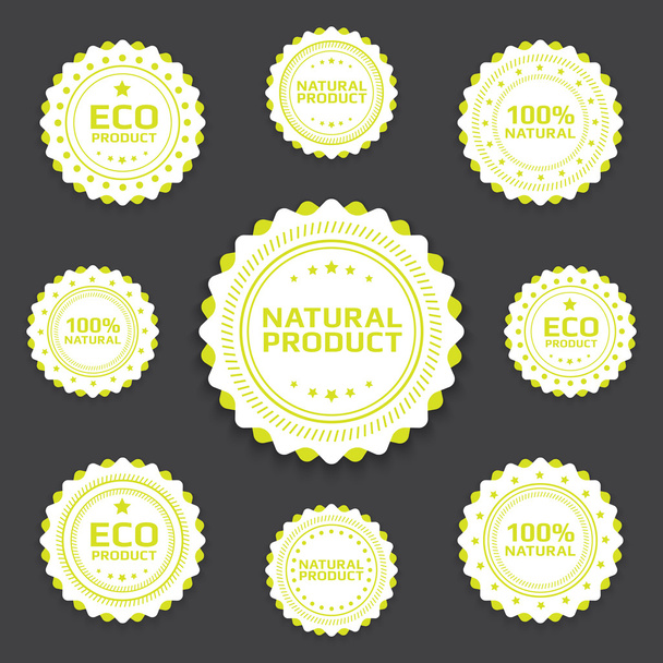 ecologische badges - Vector, afbeelding