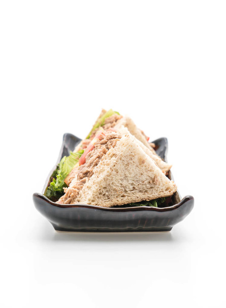 tuna sandwich on white - Фото, изображение