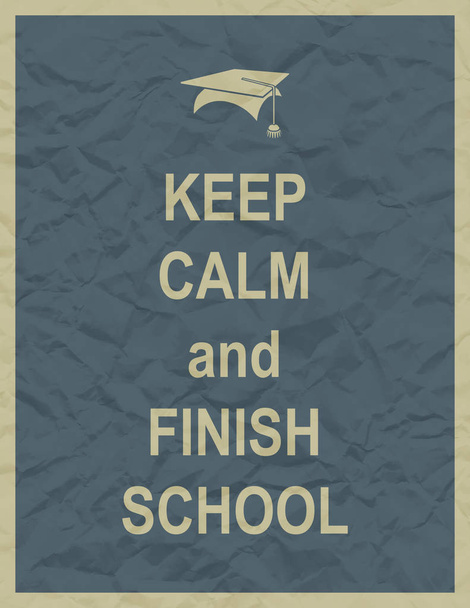 Keep calm and finnish school typographic quote - Vector, Image