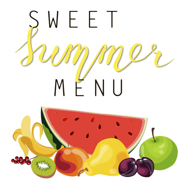 Summer menu banner - Vector, Image
