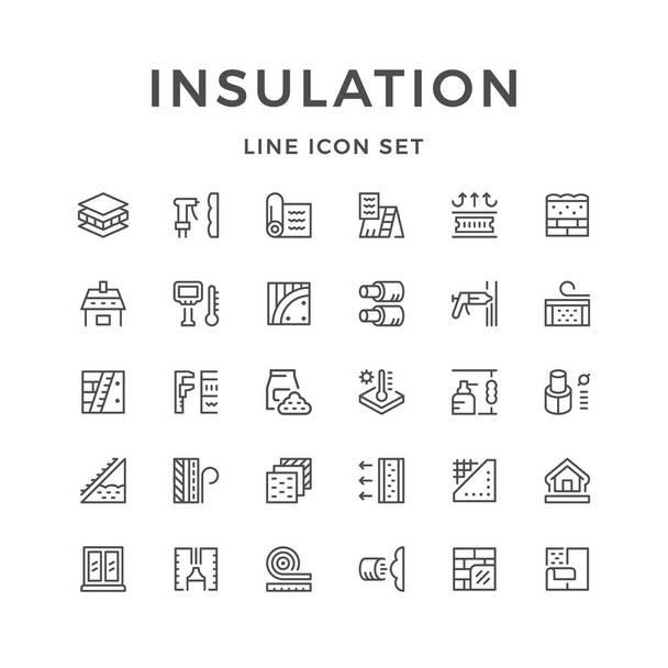 Définir les icônes de ligne d'isolation - Vecteur, image