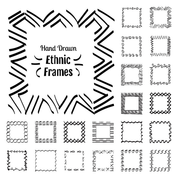 Ethnische Muster oder Rahmen - Vektor, Bild
