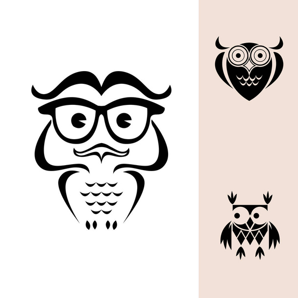 Logotipo engraçado coruja
 - Vetor, Imagem