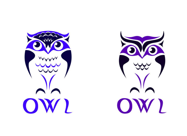Funny owl logo - Vektor, kép
