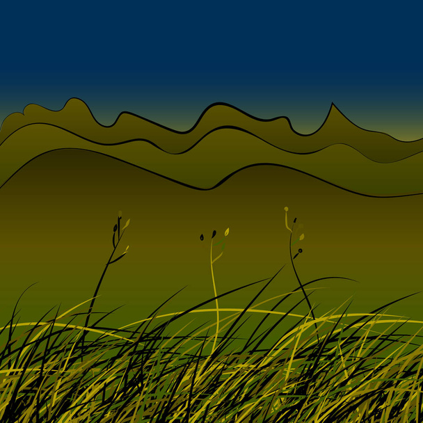 Трави зелені степ
 - Вектор, зображення