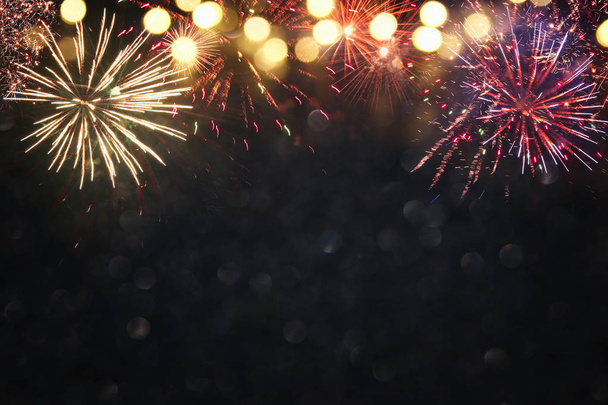 abstract holiday firework background. - Φωτογραφία, εικόνα