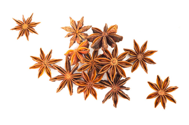 Star anise herb isolates on white back ground - Photo, Image