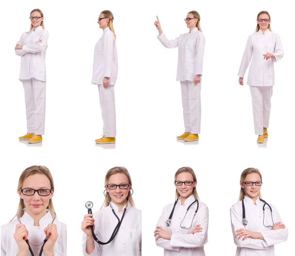 Woman doctor isolated on the white - Foto, imagen