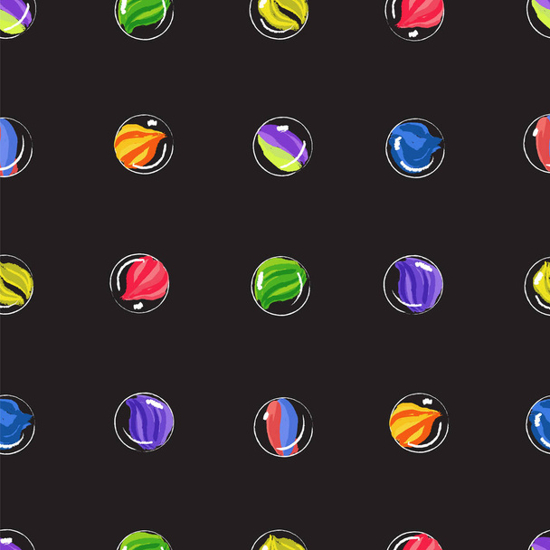 Marbles colorful seamless vector pattern.  - Vector, Image