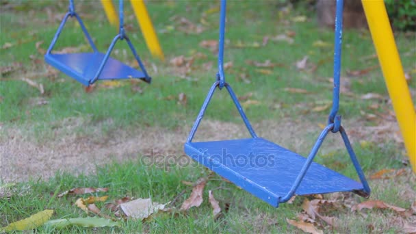 Swings in a playground without people - Footage, Video