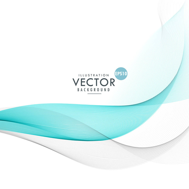 smooth blue and gray wave vector background - Vector, Image