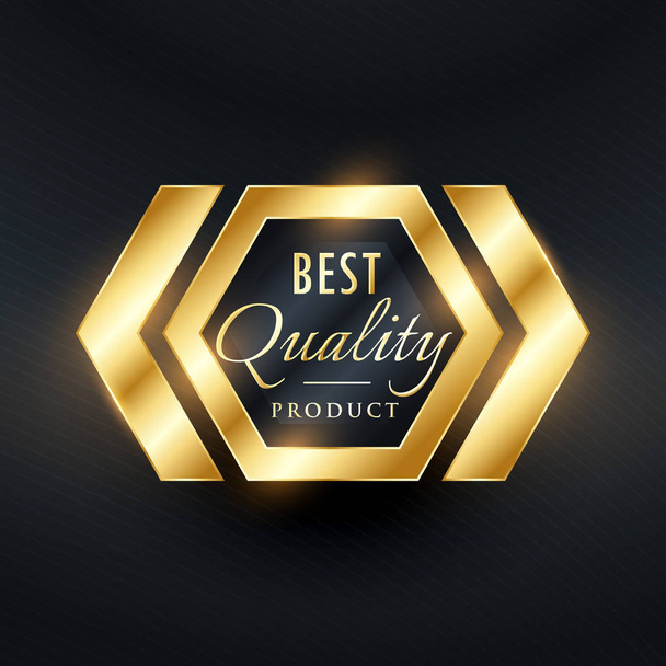 best quality golden label badge design - Vector, Image