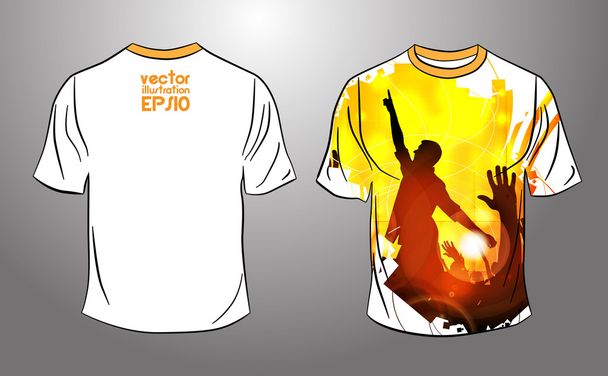 T shirt concert. Vector - Vector, afbeelding