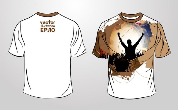 T-Shirt Konzert. Vektor - Vektor, Bild