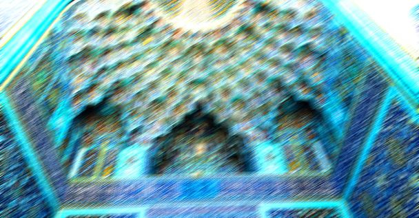 rozmycie w Iranie streszczenie tekstura religii architektura Meczet dachu perskiej historii - Zdjęcie, obraz