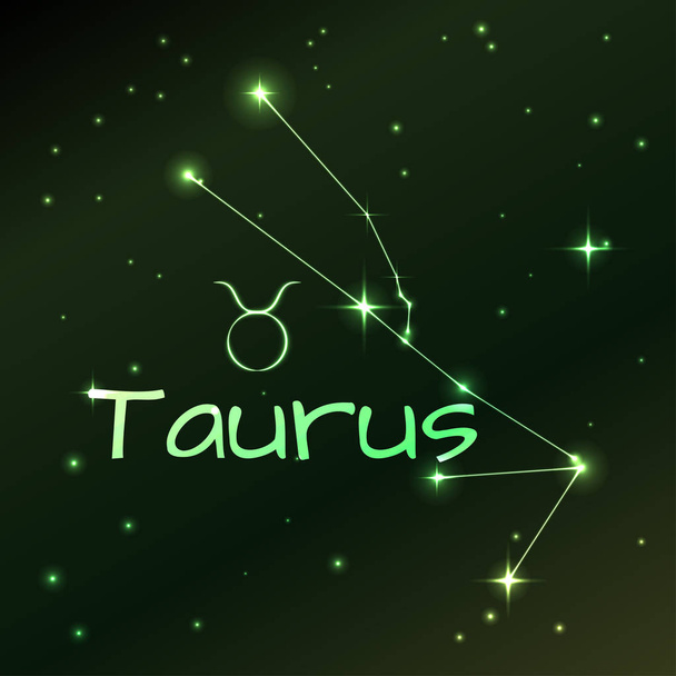 Earth symbol of Taurus zodiac sign, horoscope, vector art and illustration. - Vektör, Görsel
