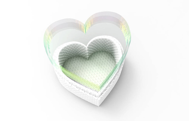 Boîte en forme de coeur avec 3D
 - Photo, image