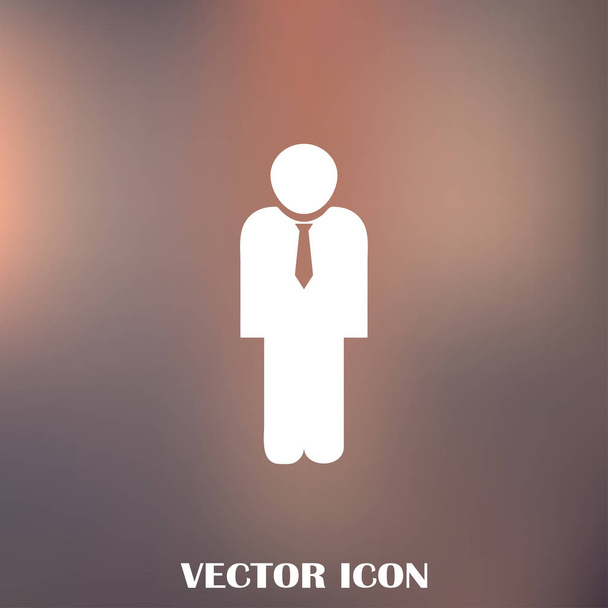 Businessman vector web icon - Vector, Image
