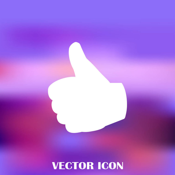 Векторний великий палець вгору піктограма, плоска піктограма Векторні ілюстрації
. - Вектор, зображення