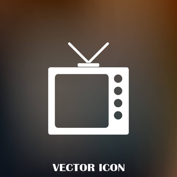 Icono de televisión en estilo plano de moda. Símbolo de televisión para el diseño de su sitio web, logotipo, aplicación, UI. Ilustración vectorial, EPS10
. - Vector, Imagen