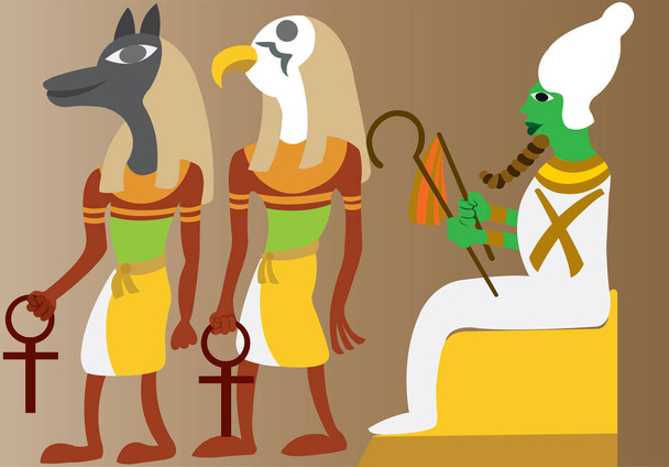 Ancient Egyptian deities - Vetor, Imagem
