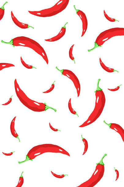 Color chili pepper wallpaper on isolated background - Фото, изображение