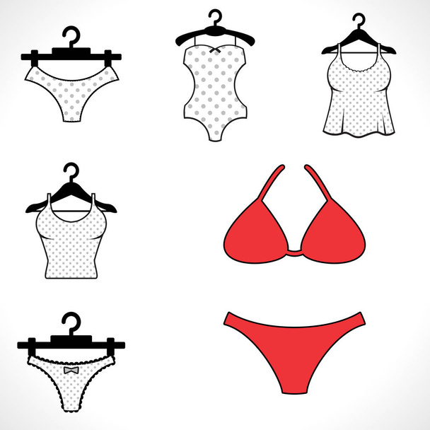 Costumi da bagno o Icona Bikini
 - Vettoriali, immagini